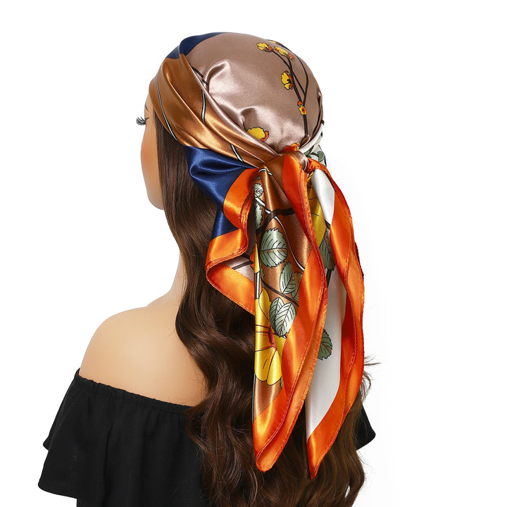90×90cm Twill Scarf – Printed Silk Bandana for Women & Office Looks