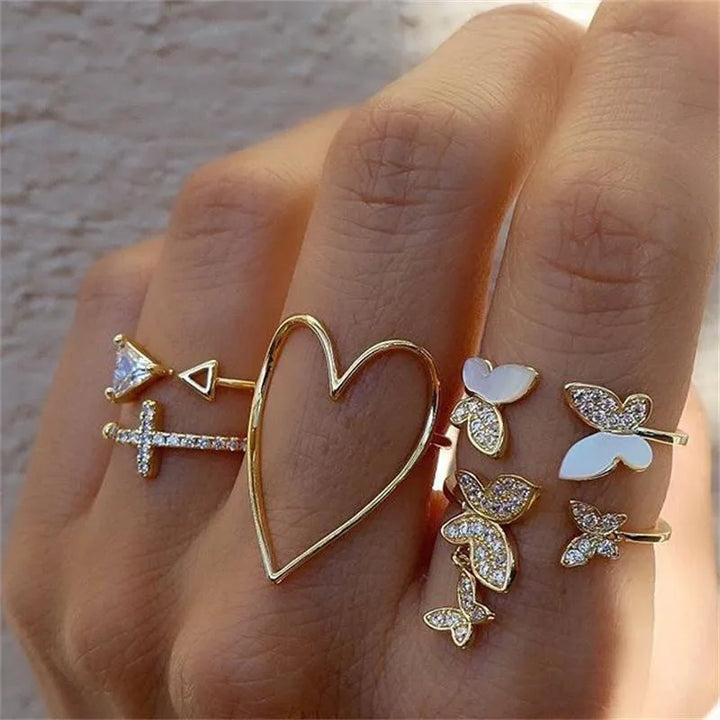 Silver Crystal Rings