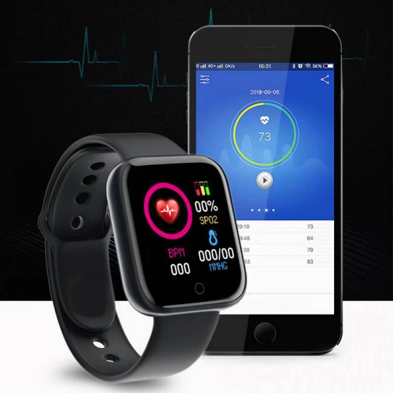Bluetooth Smartwatch – Digital Fitness & Sleep Monitor for Men & Women