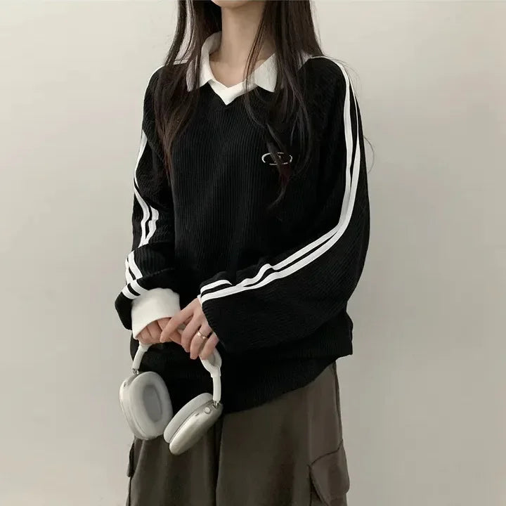 Women's Vintage Polo Sweatshirt