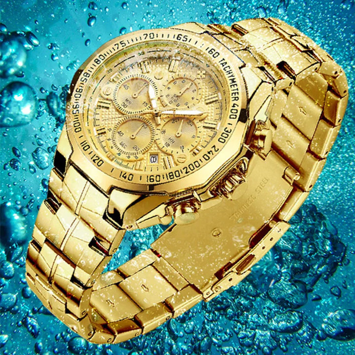 Gold Chronograph Watch – WWOOR Luxury Wristwatch for Men