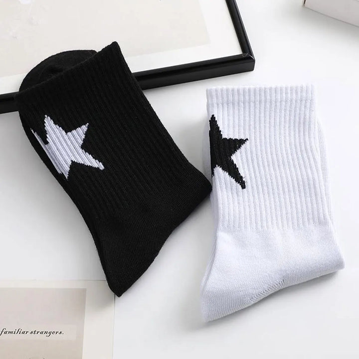2 Pairs Men’s Socks – Black & White, Soft, Comfy, Everyday Wear.