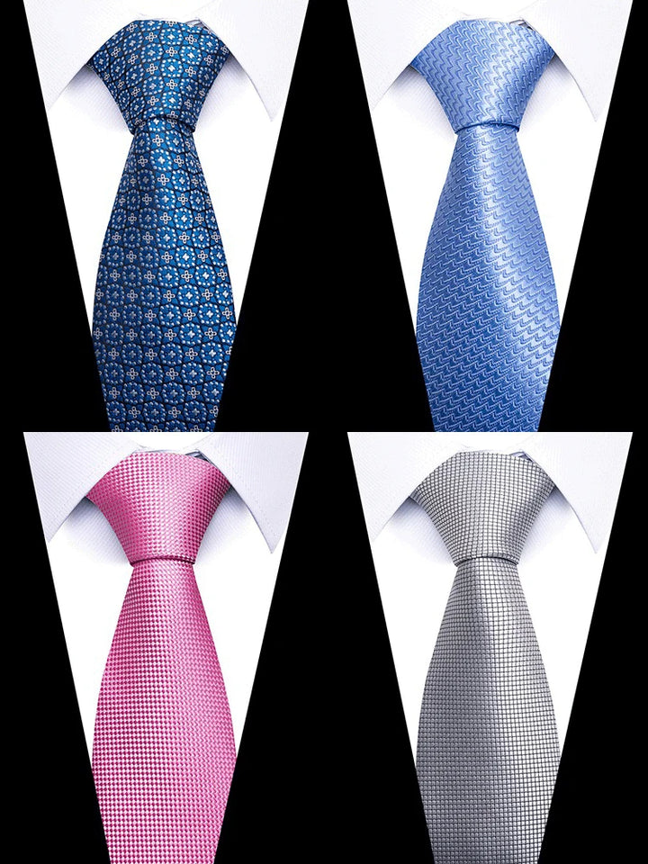 Tie Gravatas Fashion Wholesale Woven 8 cm Necktie Wedding Accessories Blue Man Dot Fit Group Party Office