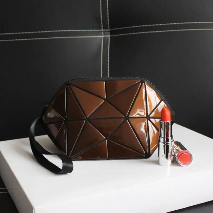 Luminous Prism Clutch – Geometric Rhombic Wallet for Day & Night Style