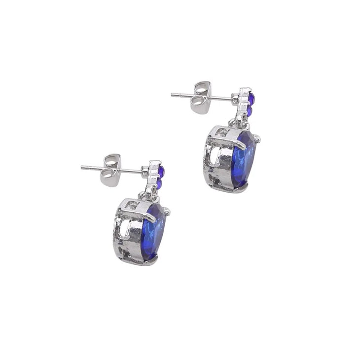 EternaBlue™ – Anti-Allergy Blue Crystal Wedding Earrings