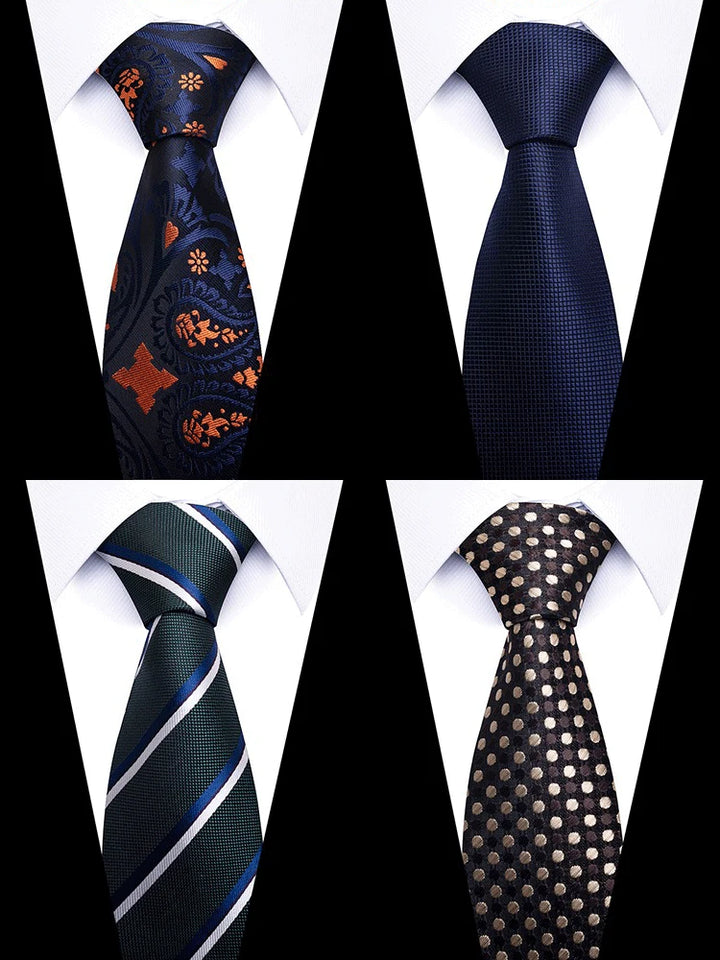 Tie Gravatas Fashion Wholesale Woven 8 cm Necktie Wedding Accessories Blue Man Dot Fit Group Party Office