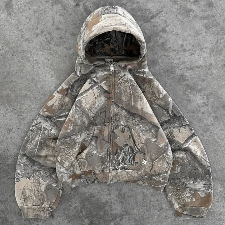 Retro zip up Hoodie