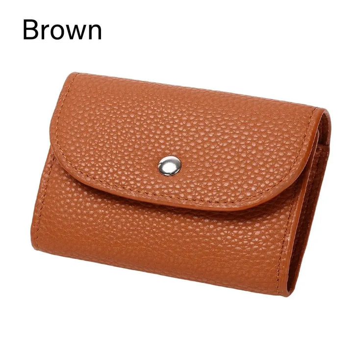 Portable Leather Coin Purse – Large Capacity Wallet & Card Holder
