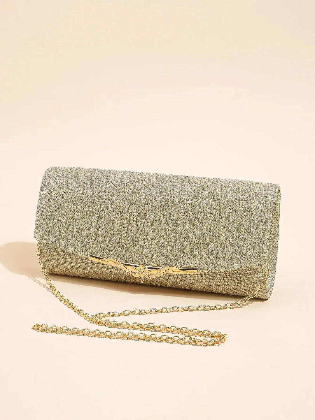 Sparkly Envelope Clutch – Wedding & Party Purse with Detachable Chain
