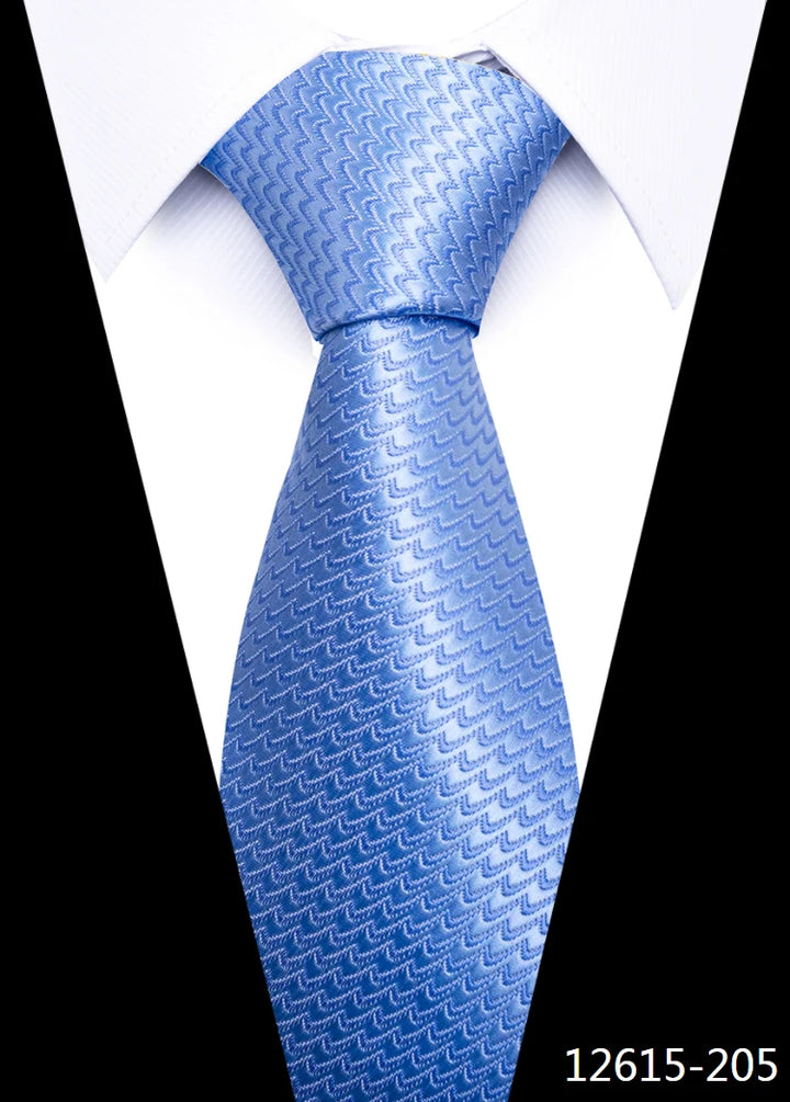 Tie Gravatas Fashion Wholesale Woven 8 cm Necktie Wedding Accessories Blue Man Dot Fit Group Party Office