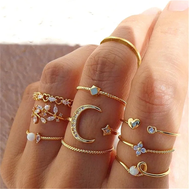 Silver Crystal Rings
