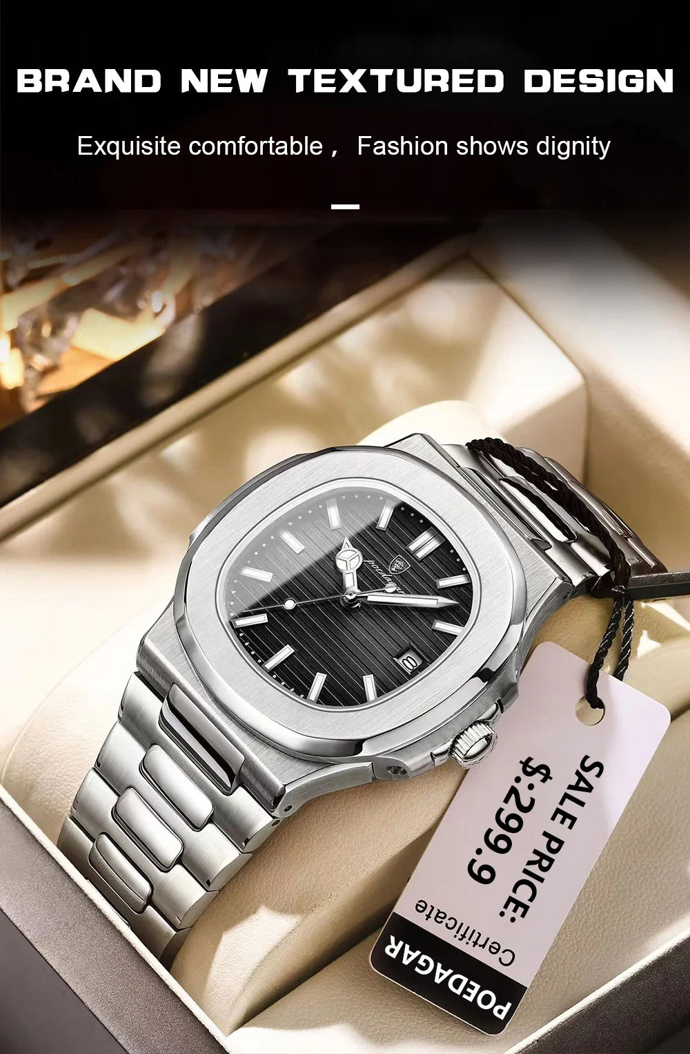 POEDAGAR Luxury Sports Watch for Men