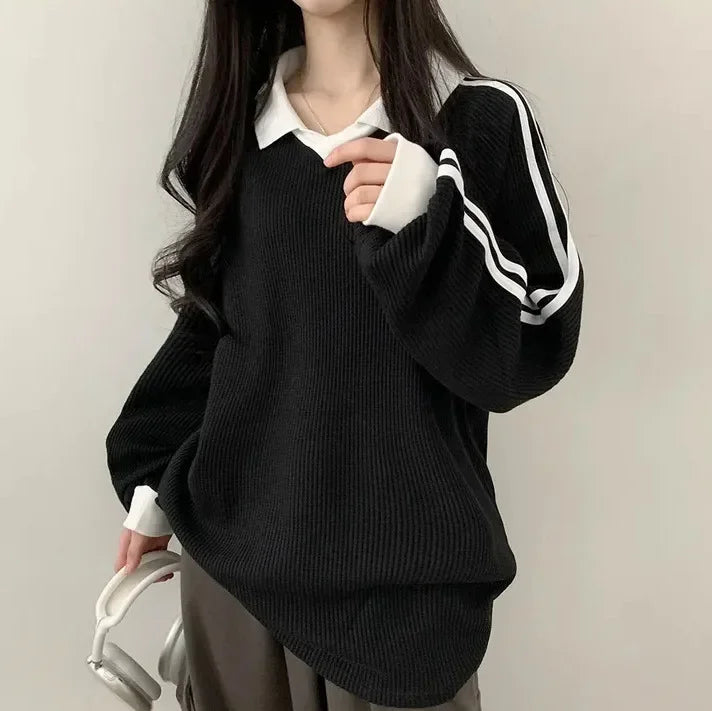 Women's Vintage Polo Sweatshirt