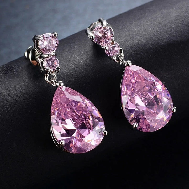 EternaBlue™ – Anti-Allergy Blue Crystal Wedding Earrings