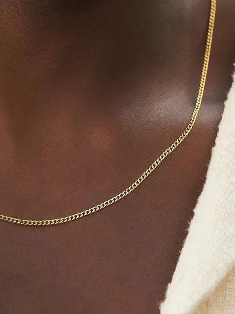 Titanium Steel Cuban Chain – Men's Fashion Necklace