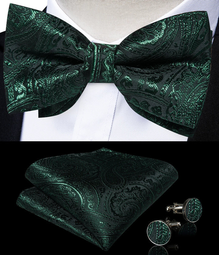 Men’s Pre-tied Bow Tie Set – Wedding & Groom Accessories