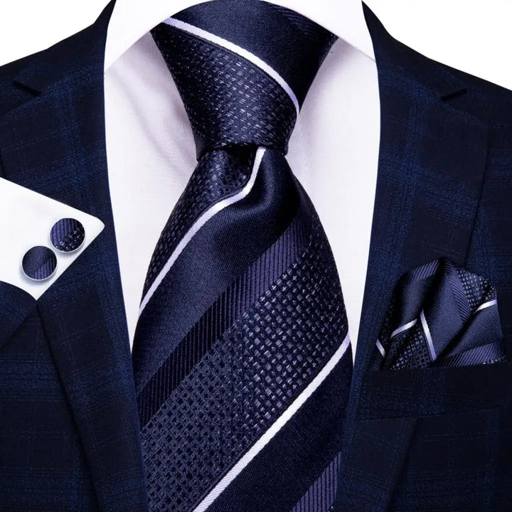 Hi-Tie 8.5cm Business Black Solid Paisley 100% Silk Men's Tie Neck Strip Ties for Men Formal Luxury Wedding Neckties Gravatas