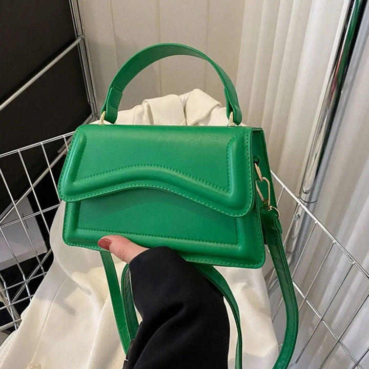Women’s PU Leather Crossbody Bag – Solid Color Shoulder Tote & Messenger Purse