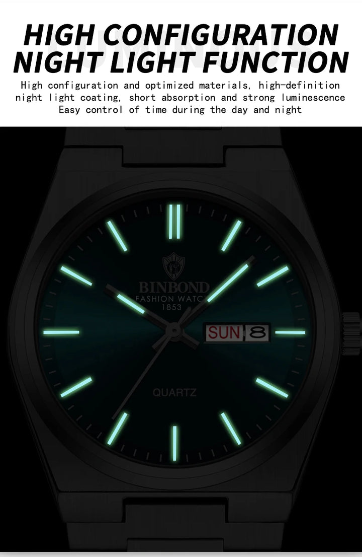 BINBOND Men's Business Quartz Watch