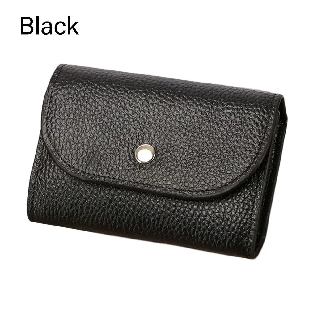 Portable Leather Coin Purse – Large Capacity Wallet & Card Holder