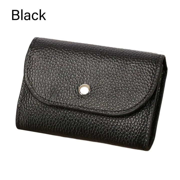 Portable Leather Coin Purse – Large Capacity Wallet & Card Holder
