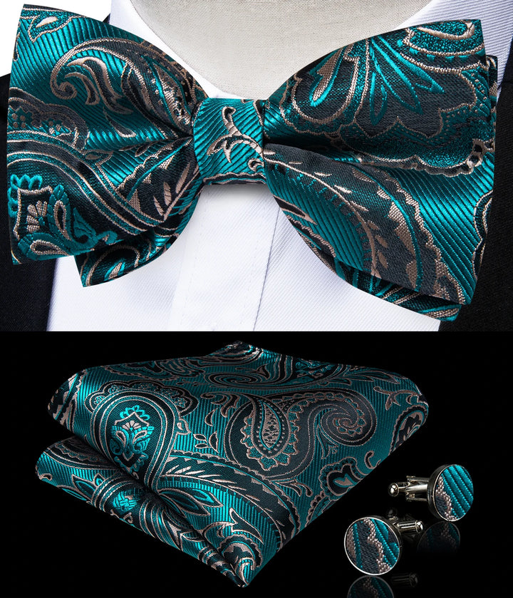 Men’s Pre-tied Bow Tie Set – Wedding & Groom Accessories