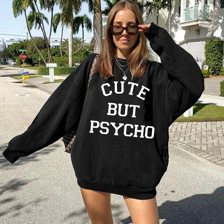“Cute but Psycho” Y2K hoodie