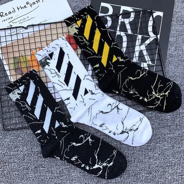 Men's Socks Spring Summer Breathables United States Street Skateboarding Hip Hop Fashion Socks Solid Color Thin Socks Wholesales