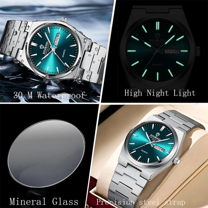 BINBOND Men's Business Quartz Watch