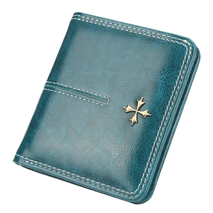 Short Hasp Wallet – PU Leather Coin Purse & Card Holder for Women