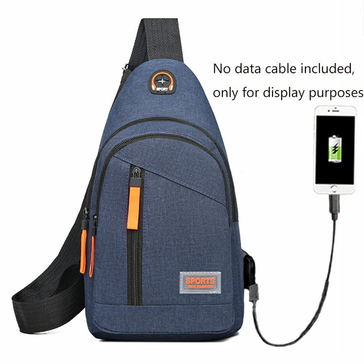 Unisex square bag, men's and women's new chest bag, single shoulder crossbody bag, chest crossbody bag, fashionable and versatil
