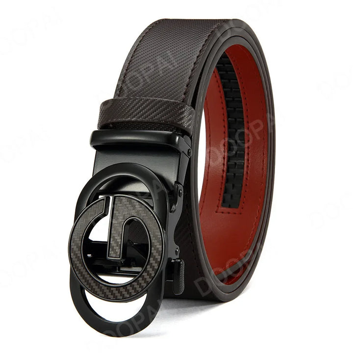 Men's Leather Belts Casual Automatic Buckle Belt Famous Designer Brand Luxury Leather Metal Buckle Cowskin Belts for Jeans Men