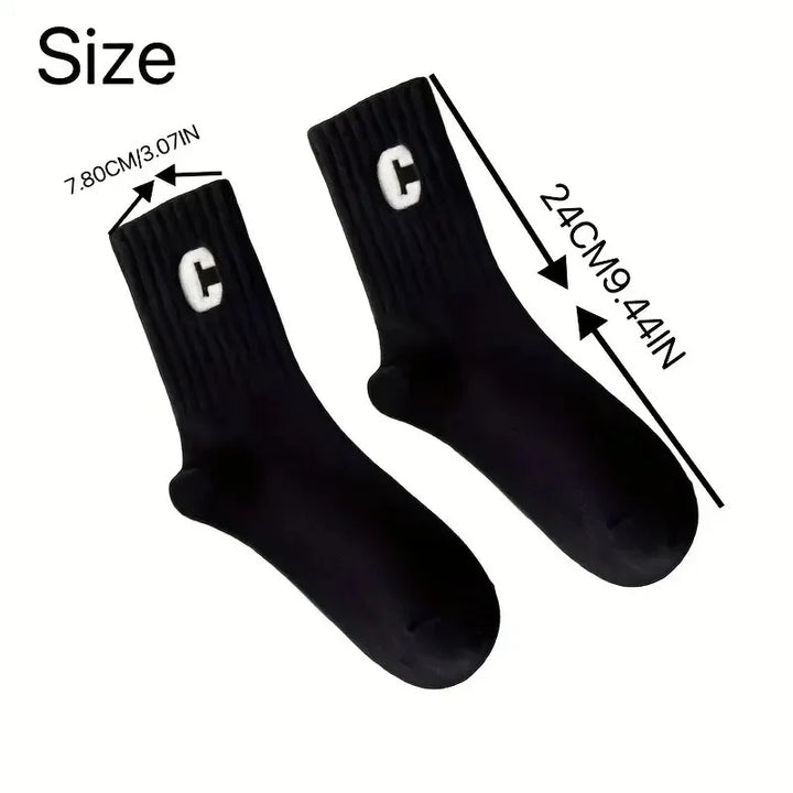Women’s C-Print Socks – Set of 5.