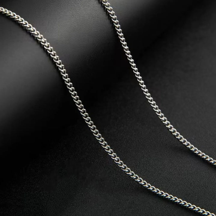 Titanium Steel Cuban Chain – Men's Fashion Necklace