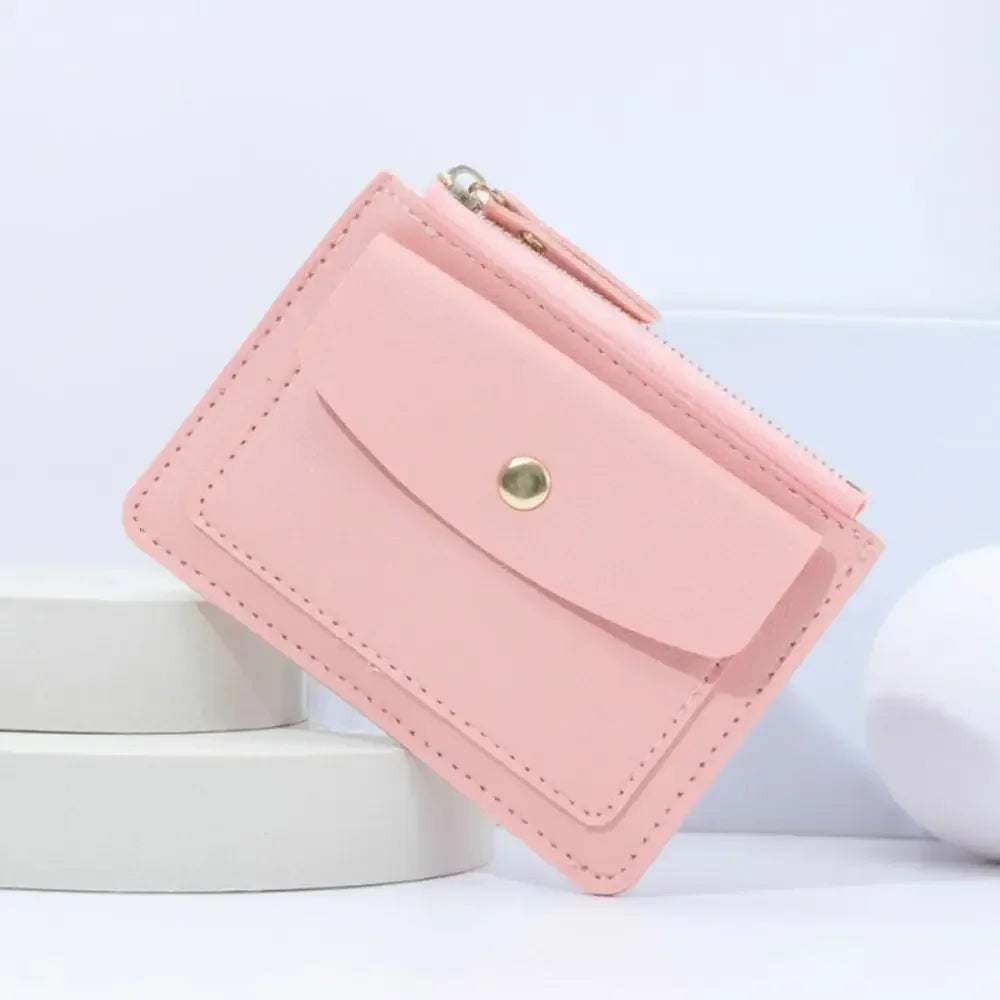 PU Leather Women’s Wallet – Multi-Card Coin Purse with Zipper