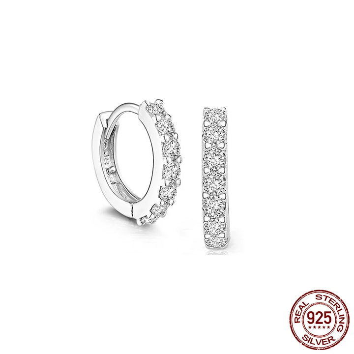 LuxeCircle™ – Real Silver Crystal Earrings for Weddings & Engagements
