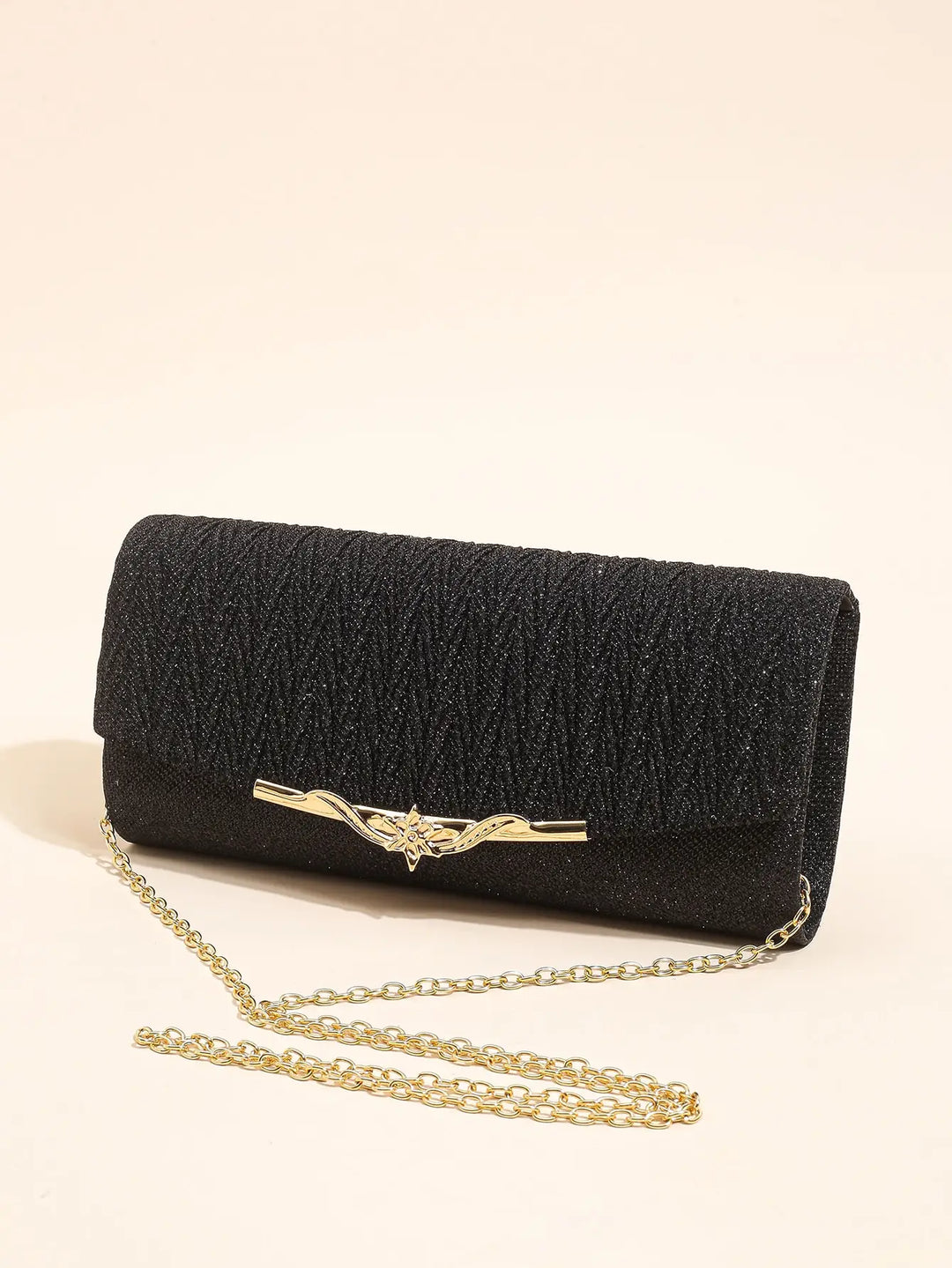 Sparkly Envelope Clutch – Wedding & Party Purse with Detachable Chain
