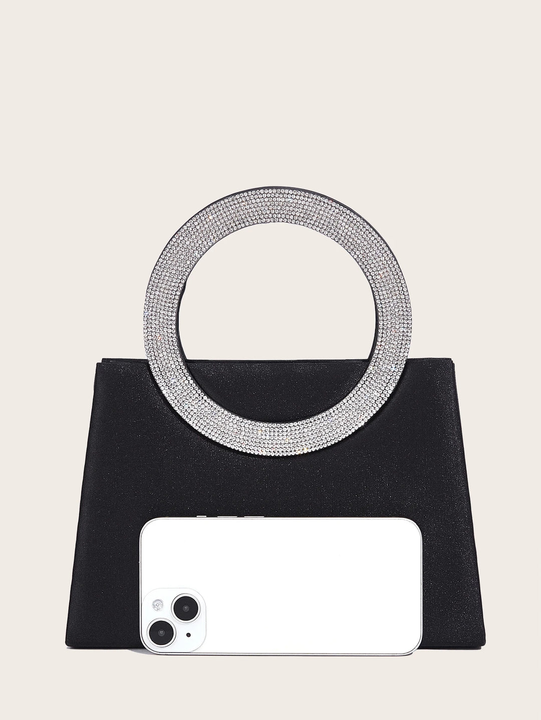 Elegance Noir Clutch – Sophisticated Black Bag for Parties & Events