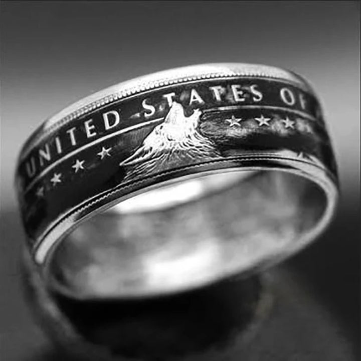 WolfPact™ – Hand-Carved Historical Coin Ring