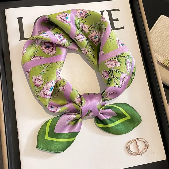 Mulberry Silk Square Scarf – Luxury Bandana & Headwrap for Women