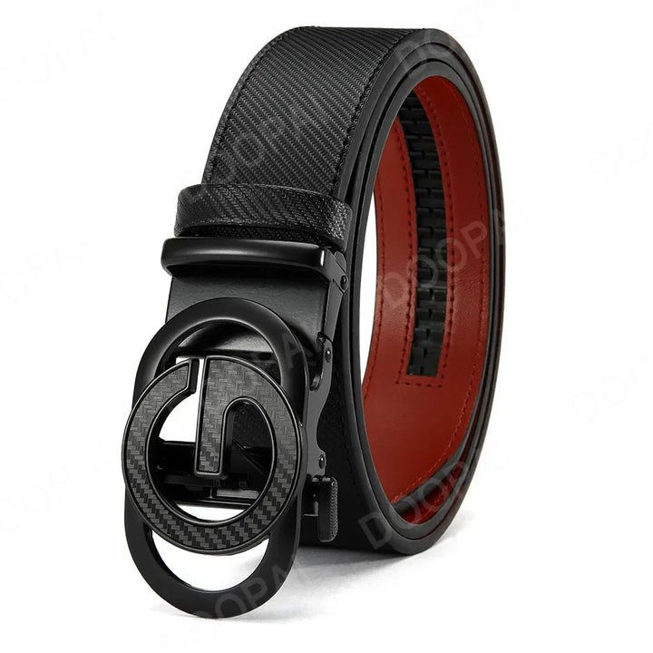 Men's Leather Belts Casual Automatic Buckle Belt Famous Designer Brand Luxury Leather Metal Buckle Cowskin Belts for Jeans Men