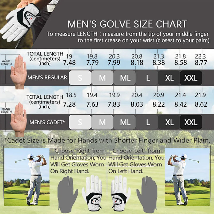 Golf Gloves Men 3pcs/6pcs All Weather Soft Breathable Left Hand Right Grip Drop Shipping