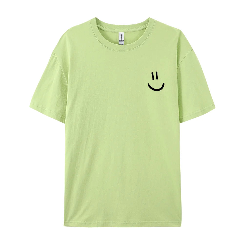 Minimalist Smile Tee – Street Style Summer Top