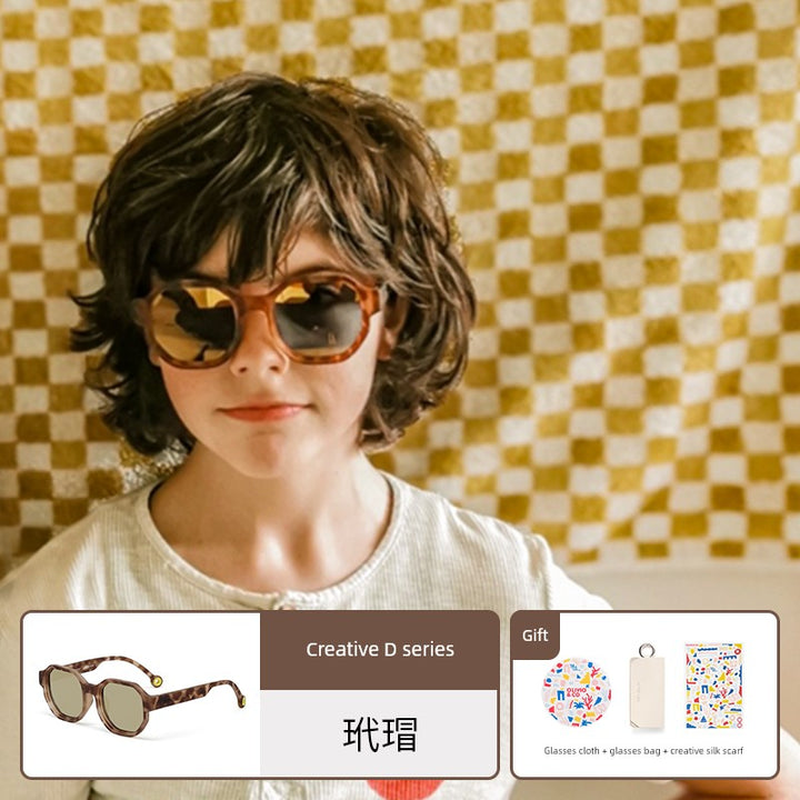 Olivioco Creative Parent-Child Eye Protection Men's and Women's Sunglasses