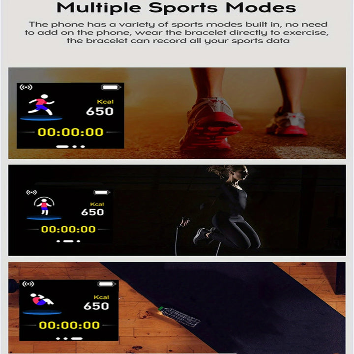 Bluetooth Smartwatch – Digital Fitness & Sleep Monitor for Men & Women