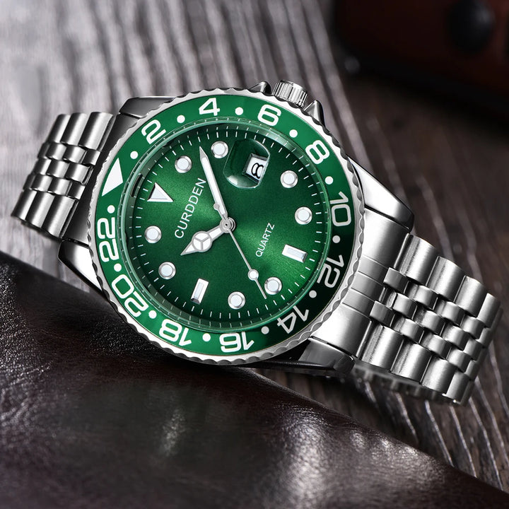Stainless Steel Band Quartz Watch for Men