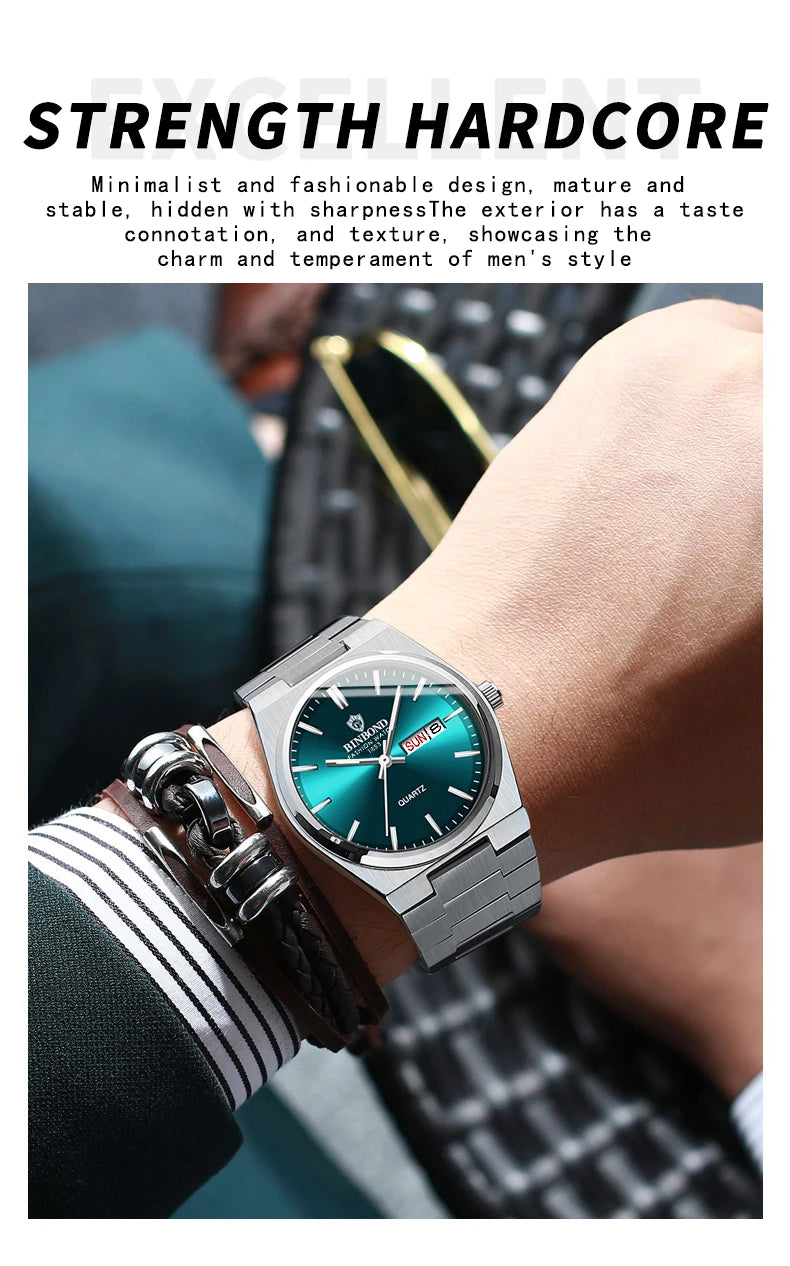BINBOND Men's Business Quartz Watch