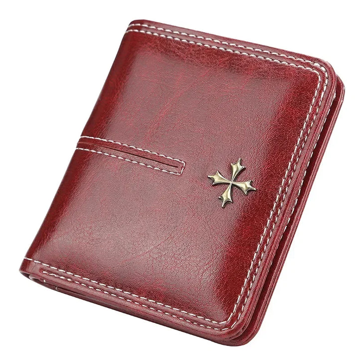 Short Hasp Wallet – PU Leather Coin Purse & Card Holder for Women