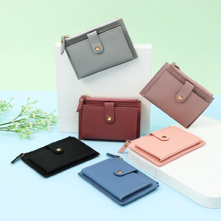 Cute Mini PU Leather Wallet – Coin Purse & Card Holder