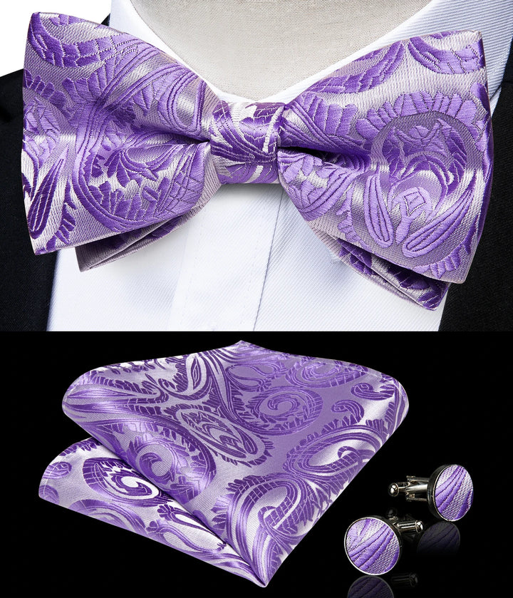 Men’s Pre-tied Bow Tie Set – Wedding & Groom Accessories